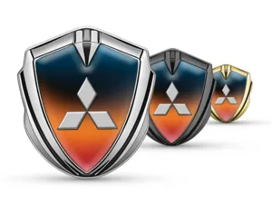 Mitsubishi Emblema Coche Insignia Duradero Chic Metal